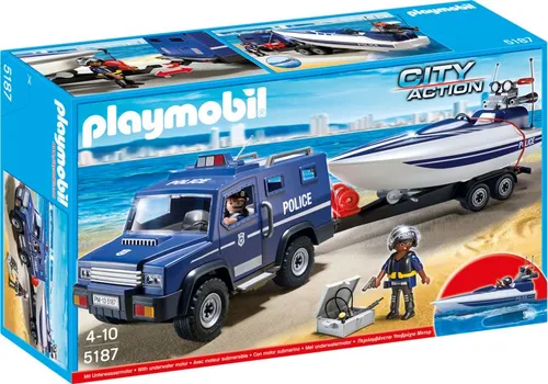 Playmobil Motorlu Botlu Polis SUV (5187)