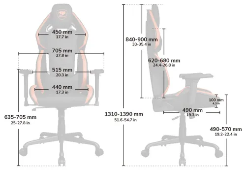 Fotel Cougar Hotrod Black Gamingowy do 136kg Skóra ECO Czarny