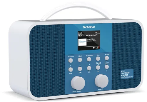 Radioodbiornik TechniSat TechniRadio 5 IR BT SA Radio FM DAB+ Internetowe Bluetooth Niebiesko-biały