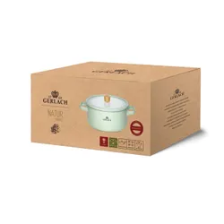 Garnek GERLACH Natur Enamel 20 cm Zielony