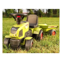 Falk Traktorek Baby Claas Axos 310 Zielony z Przyczepką od 1 roku