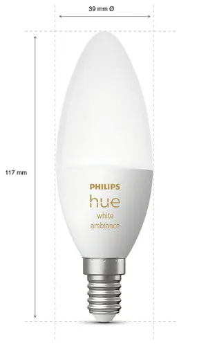 Inteligentna żarówka LED PHILIPS HUE 212734 4W E14 Bluetooth, ZigBee