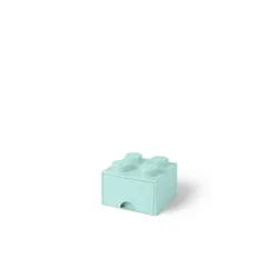Lego 40051742 Pojemnik na klocki z szufladą 2x2 turkusowy