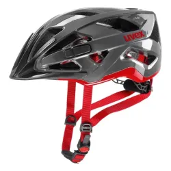 Kask rowerowy Uvex Active antracytowo-czerwony