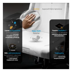 Fotel Diablo Chairs X.Eye Prime, Normal Size, Ghosted White Gamingowy do 140kg Biały