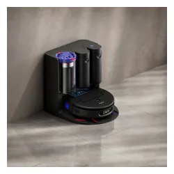 Robot sprzątający Dyson Spot+Scrub Ai Funkcja mopowania Stacja oczyszczająca Tworzenie mapy pomieszczenia 76dB Funkcje AI Czarny