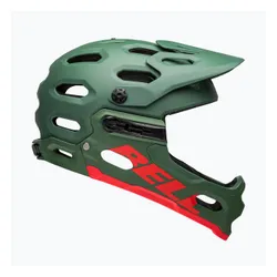 Kask rowerowy Bell Full Face Super 3R MIPS matte dark green/infrared