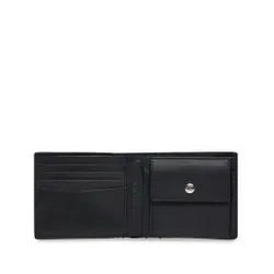 Большой мужской кошелек Calvin Klein Textured Bifold с монетой K50k511475 Black BEH