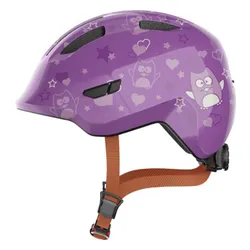 Kask rowerowy ABUS Smiley 3.0 Star Fioletowy dla Dzieci (rozmiar M)