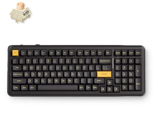 Klawiatura gamingowa Mchose HW-K99V3-7 bezprzewodowa mechaniczna MCHOSE Icy Creamsicle podświetlana czarna