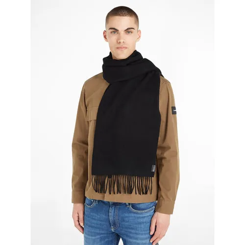 Calvin Klein clasic lână țesute eșarfă K50k511008 CK Negru BAX