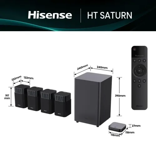 Soundbar Hisense HT SATURN 4.1.2 Bluetooth Dolby Atmos DTS X