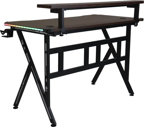 Biurko gamingowe COBRA CRF4012 RGB Brązowy