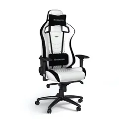 Fotel Noblechairs EPIC White Black Gamingowy do 120kg Skóra ECO Biało-czarny