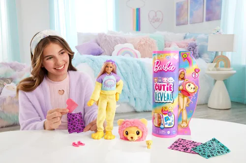 Lalka Barbie Cutie Reveal Lew Słodkie stylizacje HKR06