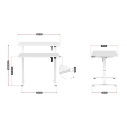 Biurko gamingowe HUZARO Hero 7.9 Biały