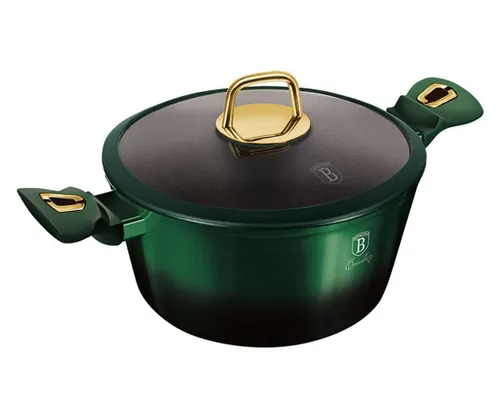 Garnek tytanowy 2.5L 20cm BERLINGER HAUS Metallic Line Emerald BH-6057