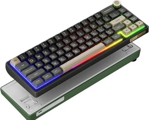Klawiatura ROYAL KLUDGE R65 RGB Chartreuse Switch Czarno-brązowy
