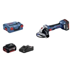 Bosch GWS 18V - 7 Zımpara Makinesi + 4AH Pil Şarj cihazı ve Kılıf L-BOXX (06019H9005)