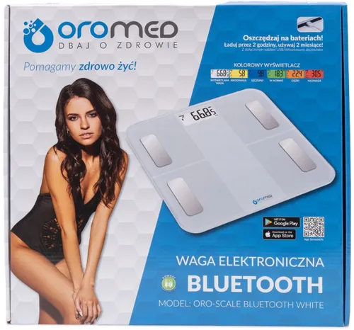 Waga łazienkowa OROMED Oro-Scale Bluetooth Biały