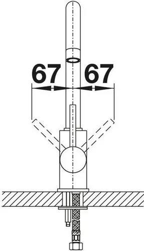 Bateria BLANCO Mida 526649 Czarny mat