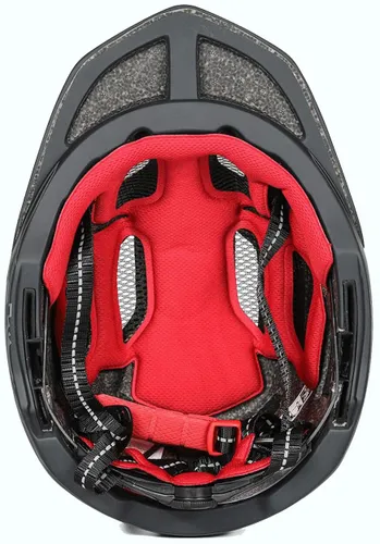 Kask rowerowy WOZINSKY HT-27S Szary Full Face dla Dzieci z odkręcaną szczęką i lampką (rozmiar uniwersalny)