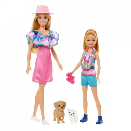 Mattel Zestaw lalek Barbie i Stacie z pieskami