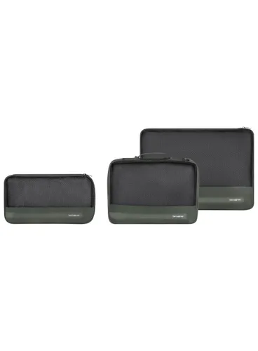 Zestaw 3 organizerów podróżnych Samsonite Ta Revolution Set of 3 Packing Cubes - green