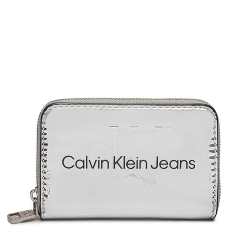 Большой женский кошелек Calvin Klein Jeans Sculpted Med Zip Around Mono S K60k611863 Silver 0im