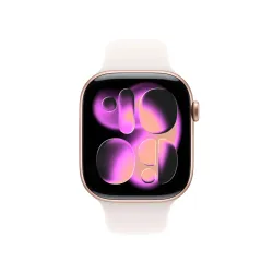 Apple Watch Series 11 GPS + Cellular 42mm z aluminium Różowe złoto Pasek sportowy Łagodny róż S/M