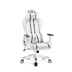 Fotel Diablo Chairs X-One 2.0 Normal Size Gamingowy do 160kg Skóra ECO Tkanina Biało-czarny