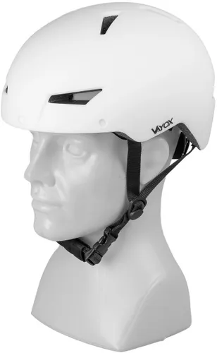 Kask rowerowy VAYOX Street VA0423WMM Biały Miejski z lampką (rozmiar M)