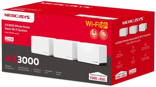 Router MERCUSYS Halo H85X 2.4 / 5 GHz (DualBand), Wi-Fi Mesh (3 szt.)
