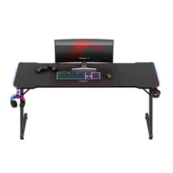 Biurko gamingowe HUZARO Hero 4.8 RGB Czarny