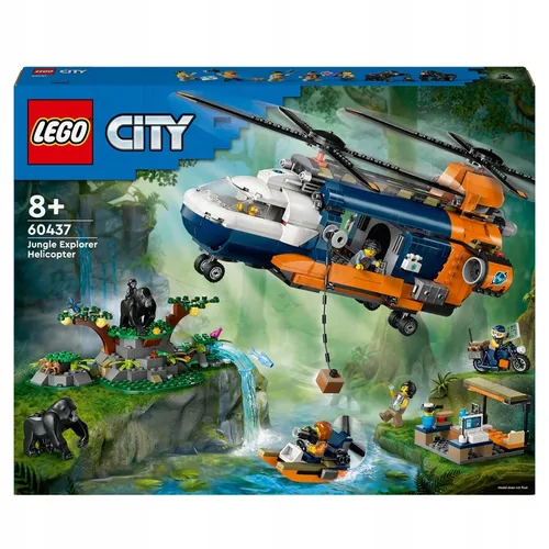 Конструктор LEGO City 60437 вертолет исследователей джунглей на базе