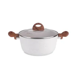 AMBITION Nature 4 l biały - garnek aluminiowy z pokrywką