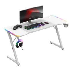 Biurko gamingowe HUZARO Hero 3.3 RGB Biały