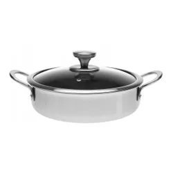 Garnek stalowy niski z powłoką nieprzywierającą plaster miodu 28cm 4l 7678