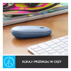 Myszka Logitech Pebble M350 Niebiesko-szary