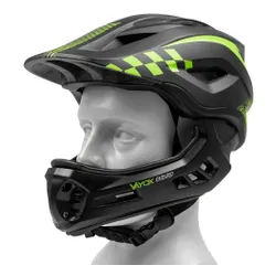 Kask rowerowy VAYOX Enduro VA0421BM Czarny Full Face z odpinaną szczęką (rozmiar M)