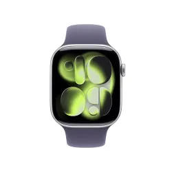 Apple Watch Series 11 GPS + Cellular 42mm z aluminium Srebrny Pasek sportowy Mleczny fiolet S/M