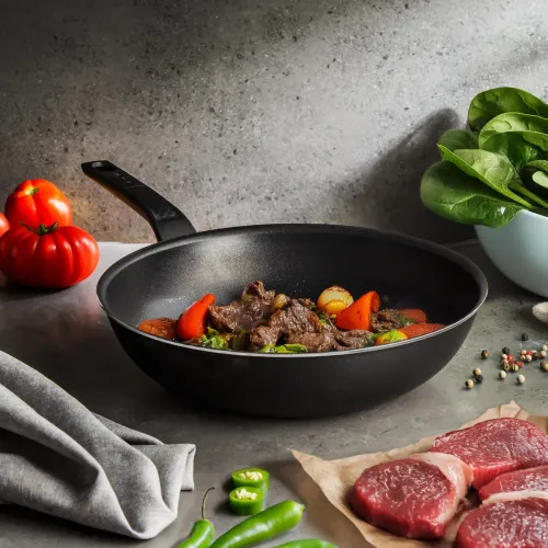 TEFAL Simply Clean 28 cm czarna - patelnia / wok nieprzywierający