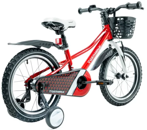 Rower dziecięcy GERMINA BMX 16 cali dla chłopca Czerwony