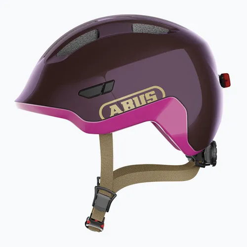 Kask rowerowy dziecięcy ABUS Smiley 3.0 ACE LED royal purple
