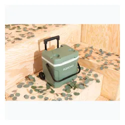 Lodówka turystyczna Igloo Ecocool Latitude 16 Roller 15 l vintage green