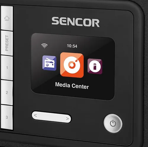 Radioodbiornik Sencor SIR 5000WDB Radio FM DAB+ Internetowe Bluetooth Czarno-srebrny