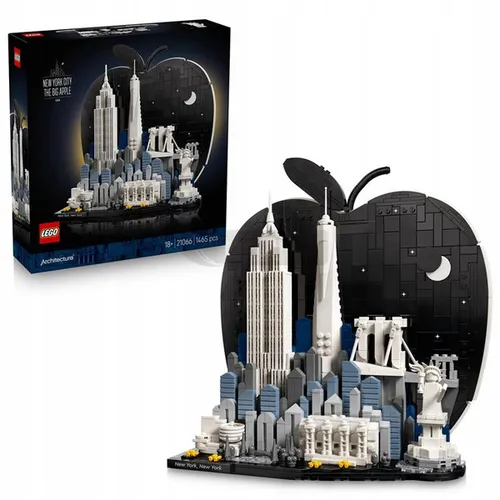 LEGO Architecture 21066 Nowy Jork Wielkie Jabłko, zestaw klocków 18+