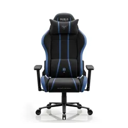 Fotel Diablo Chairs X-One 2.0 Kingl Night Blue Gamingowy do 160kg Tkanina Czarno-Niebieski