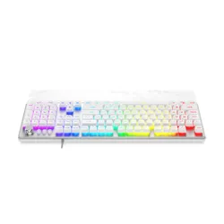 Klawiatura membranowa Krux Frost Silver-White RGB Biały