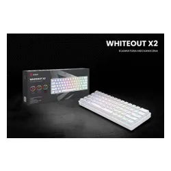 Klawiatura mechaniczna Savio Whiteout X2 Outemu Blue Hot Swap Biały